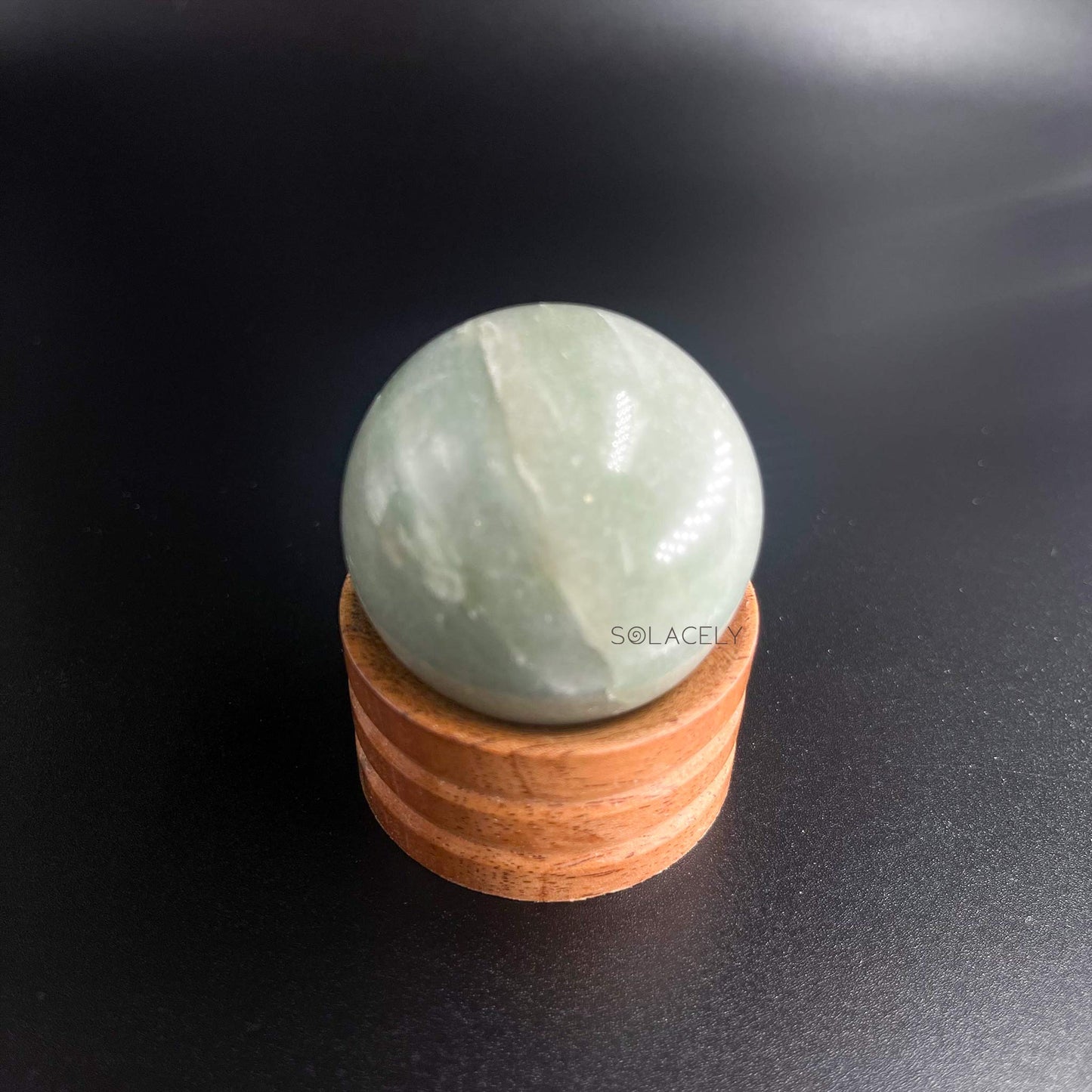 smooth green aventurine crystal sphere