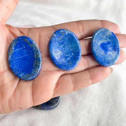 smooth lapis lazuli worry stone