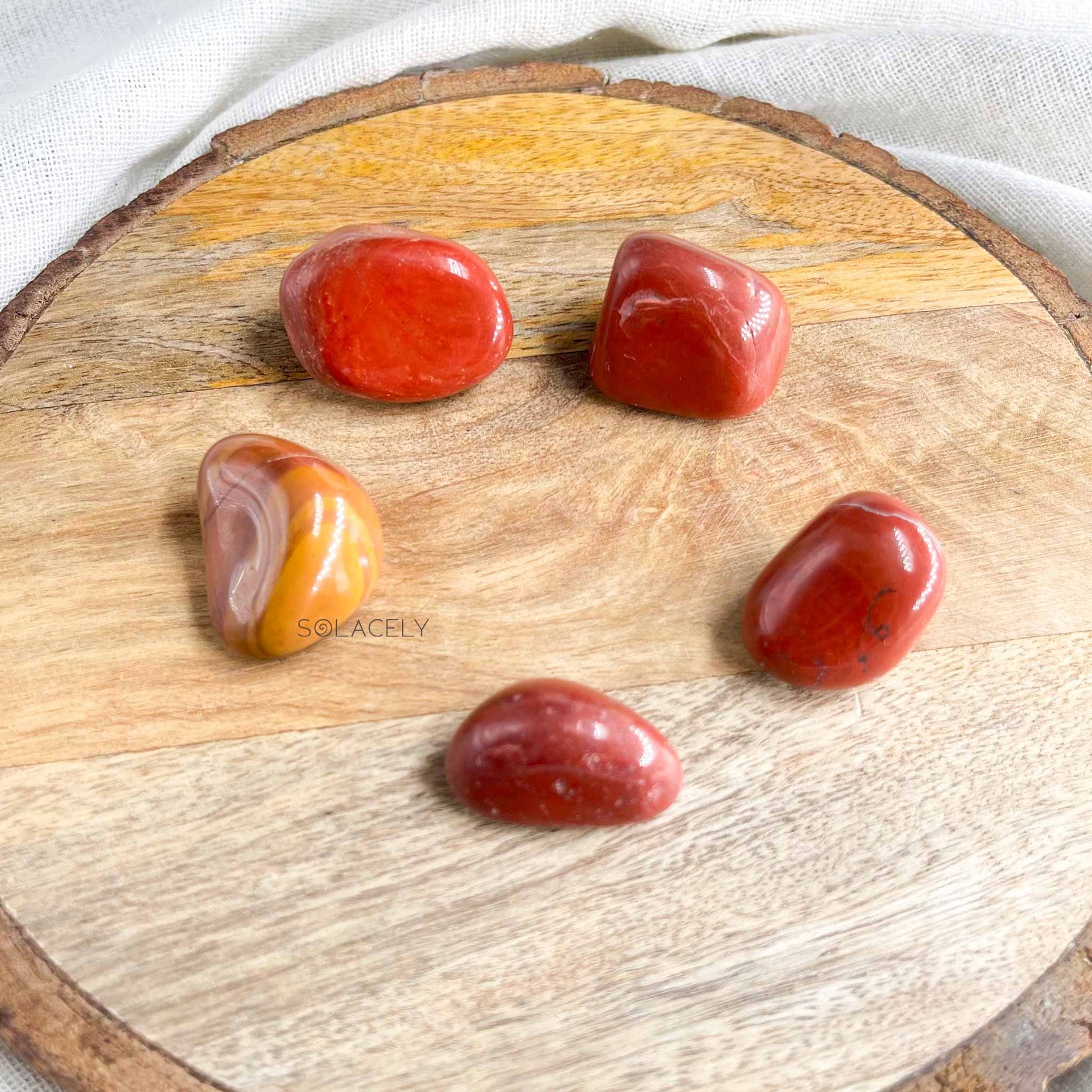 Smooth red jasper tumble