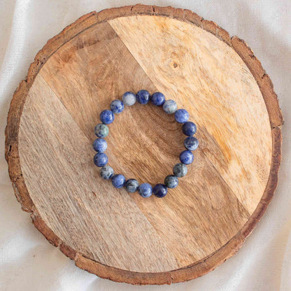8mm crystal sodalite bracelet