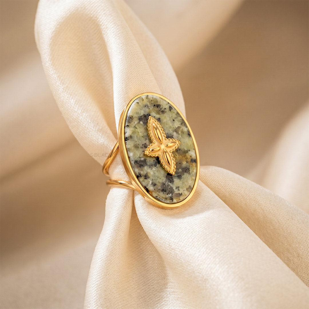African Turquoise Signet Ring