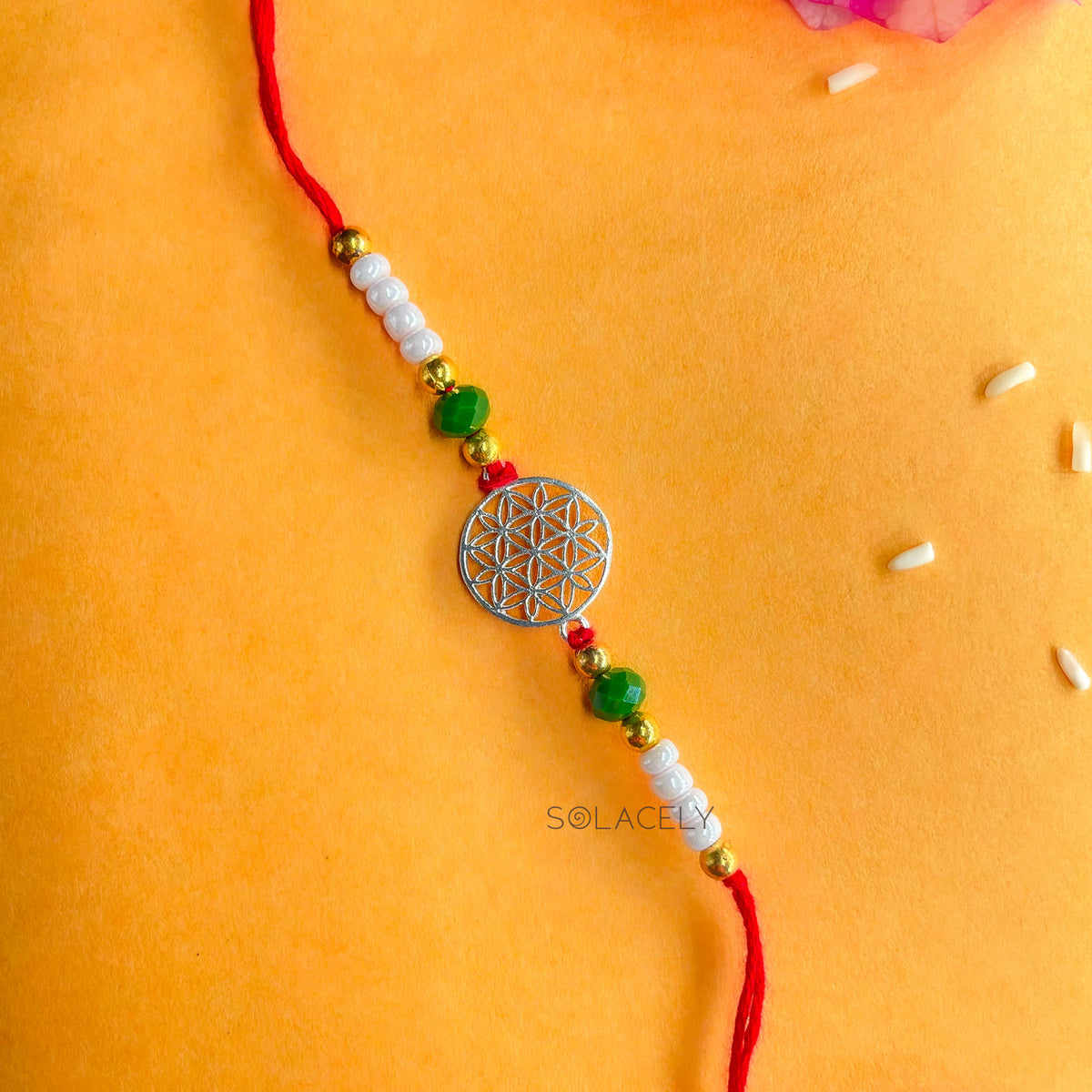 Custom Silver Rakhi Gift