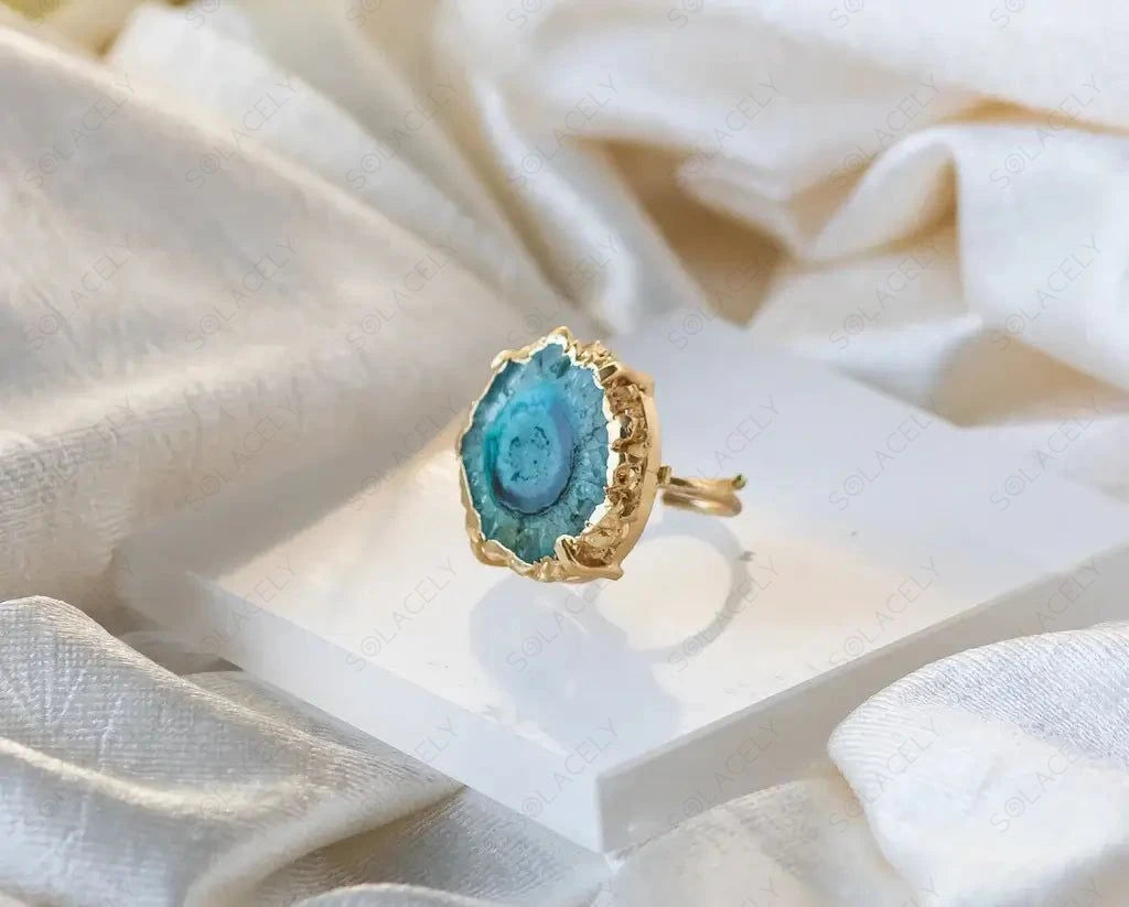 Solar Quartz Rectangle Ring OOAK main image 1