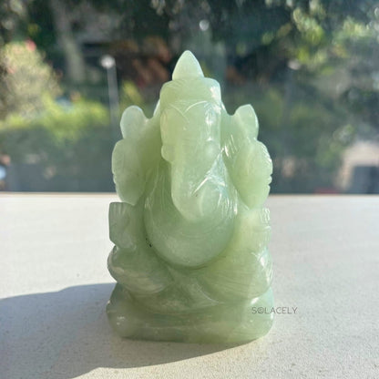 Spiritual green aventurine ganesha idol