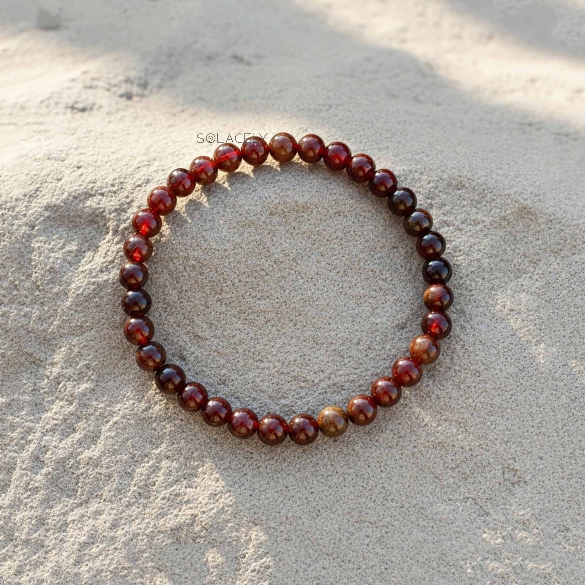 Spiritual hessonite stone healing bracelet