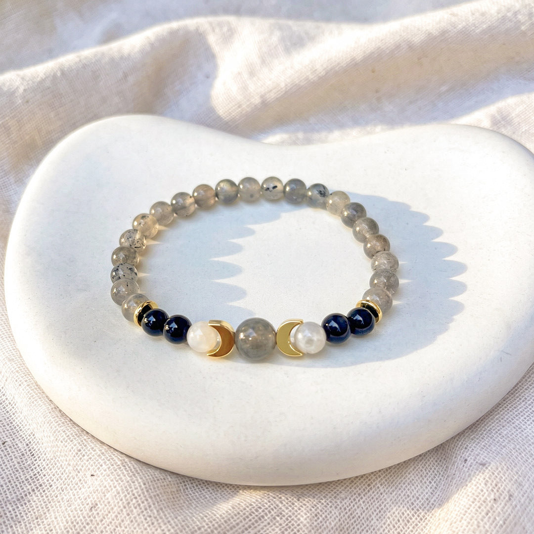 Spiritual labradorite moon bracelet
