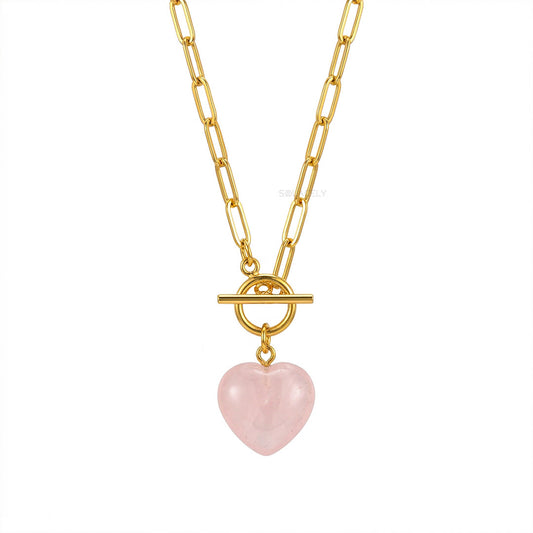 Spiritual rose quartz necklace