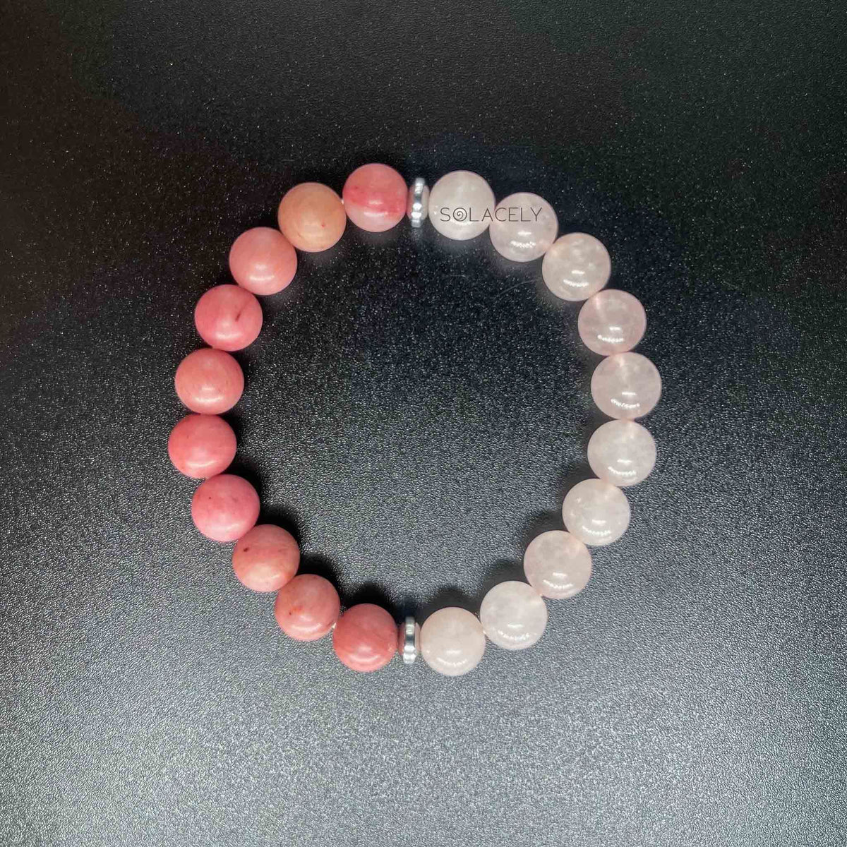 Spiritual rose quartz rhodochrosite energy bracelet
