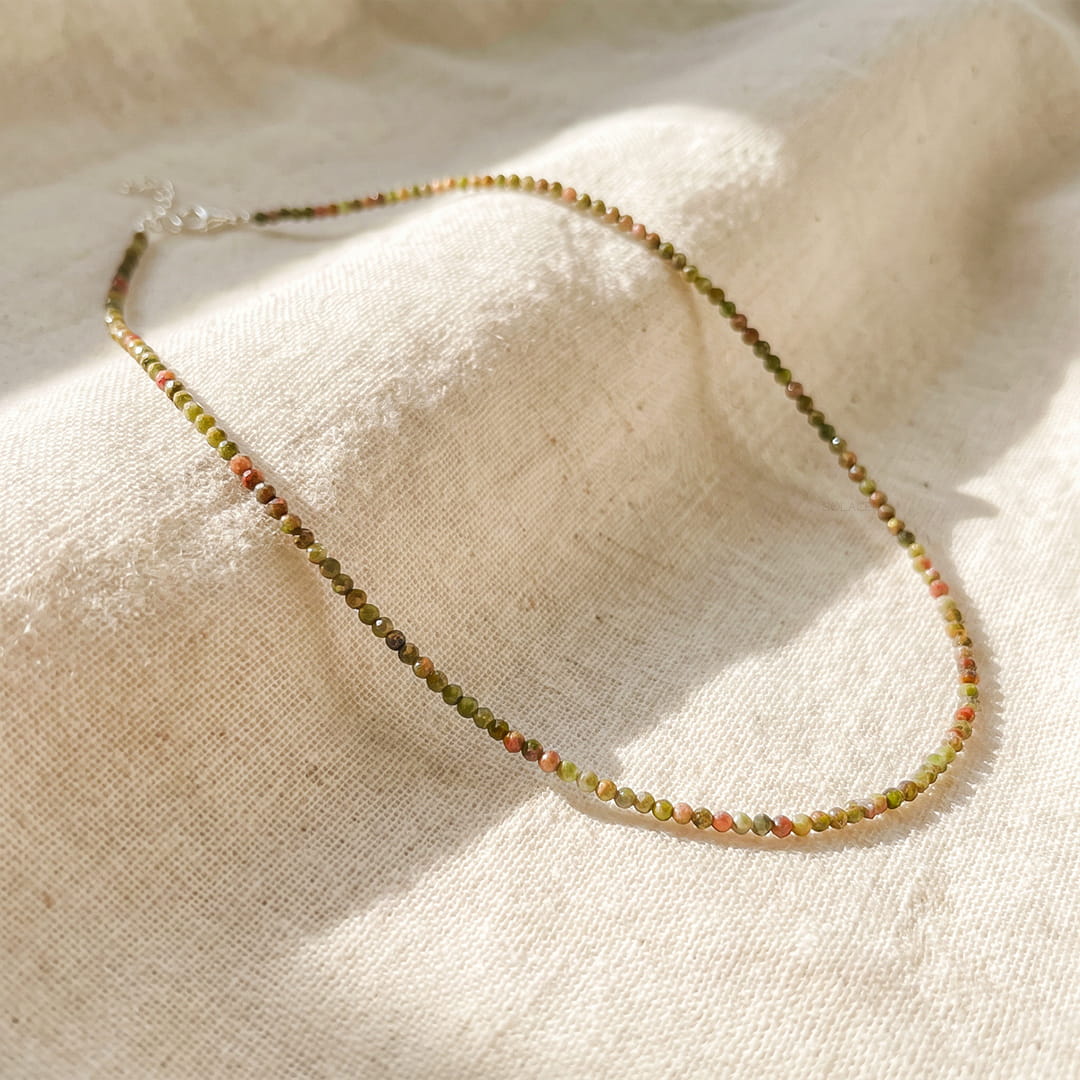Spiritual unakite stone necklace