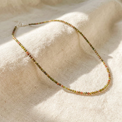 Spiritual unakite stone necklace