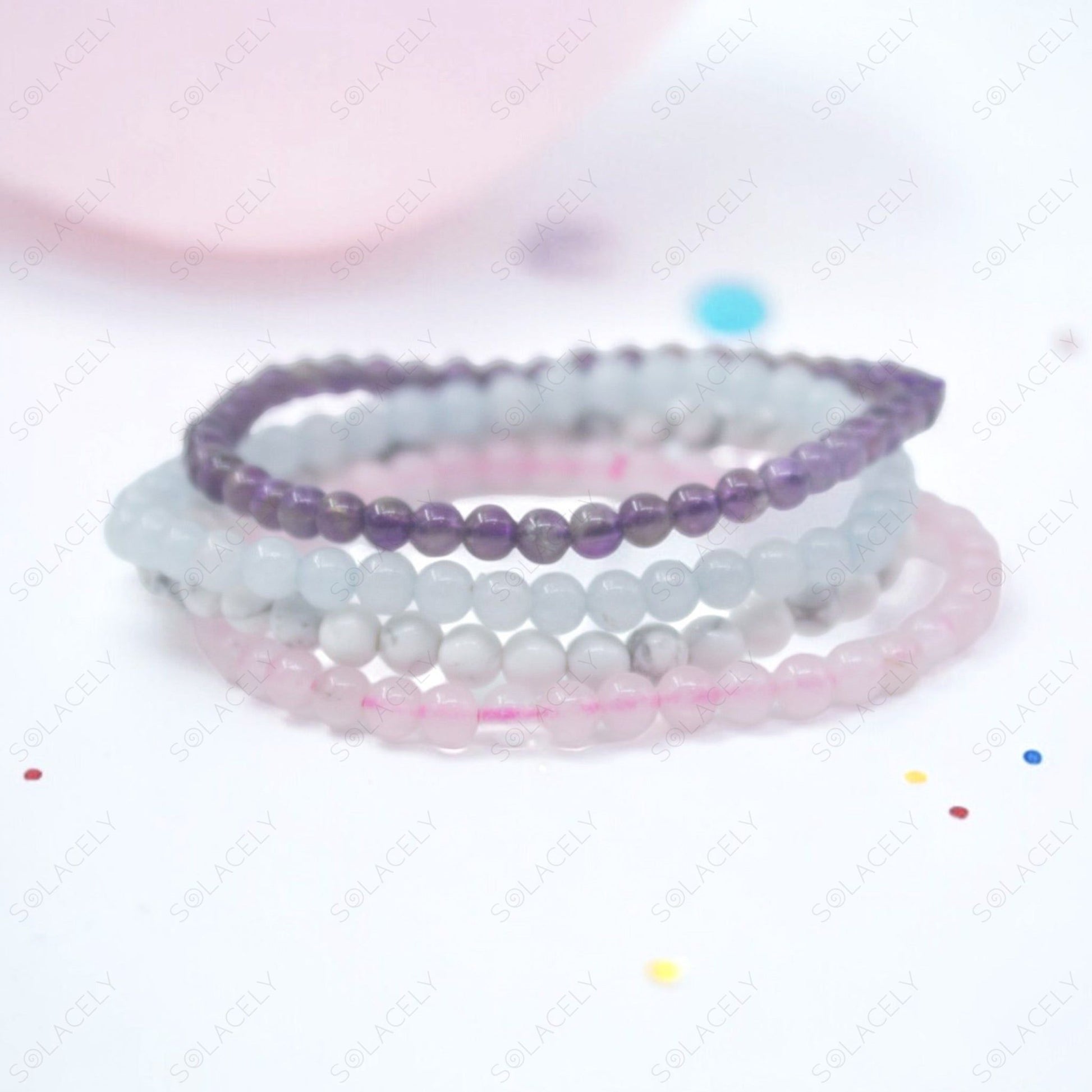stackable bracelet set for good vibes
