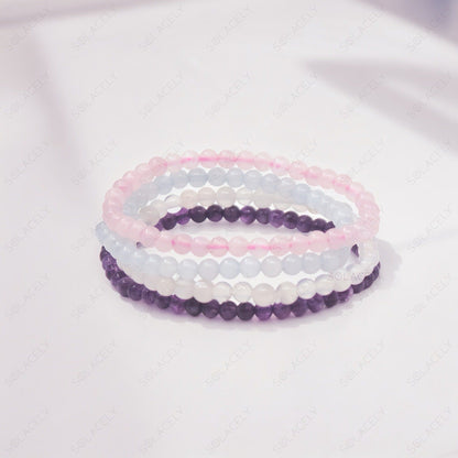 stackable pisces crystal bracelet set 