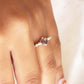 sterling silver smoky quartz faceted ring