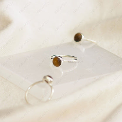 sterling silver tigers eye band