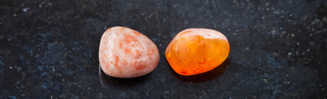sunstone crystal and carnelian combination