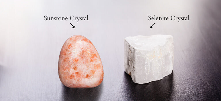 sunstone and selenite duo