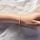 sunstone and moonstone bracelet with 4 mm beads to harmonize the energy