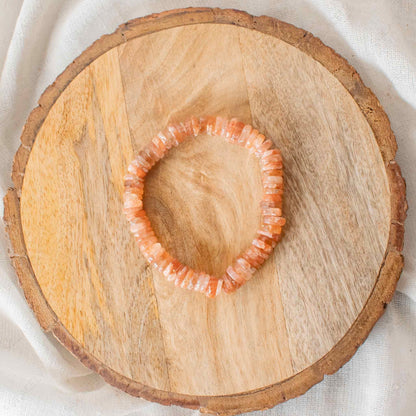 sunstone tyre bead bracelet