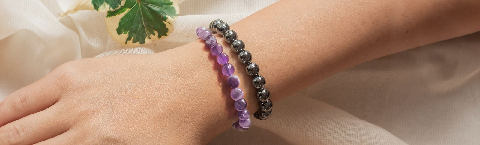 Amethyst and hematite crystal