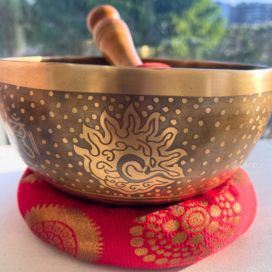 Handmade Designed Tibetan Singing bowl  - 7 inch