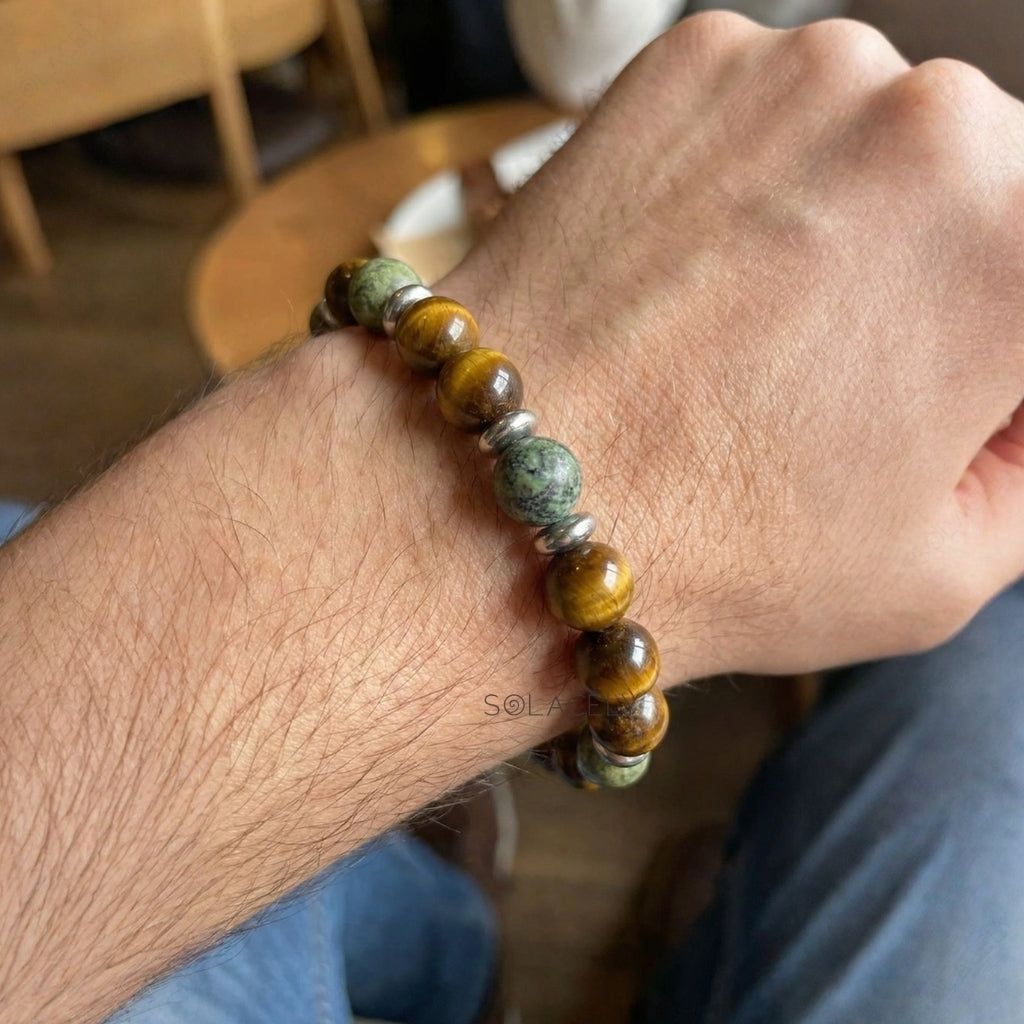 Tigers eye african turquoise energy bracelet