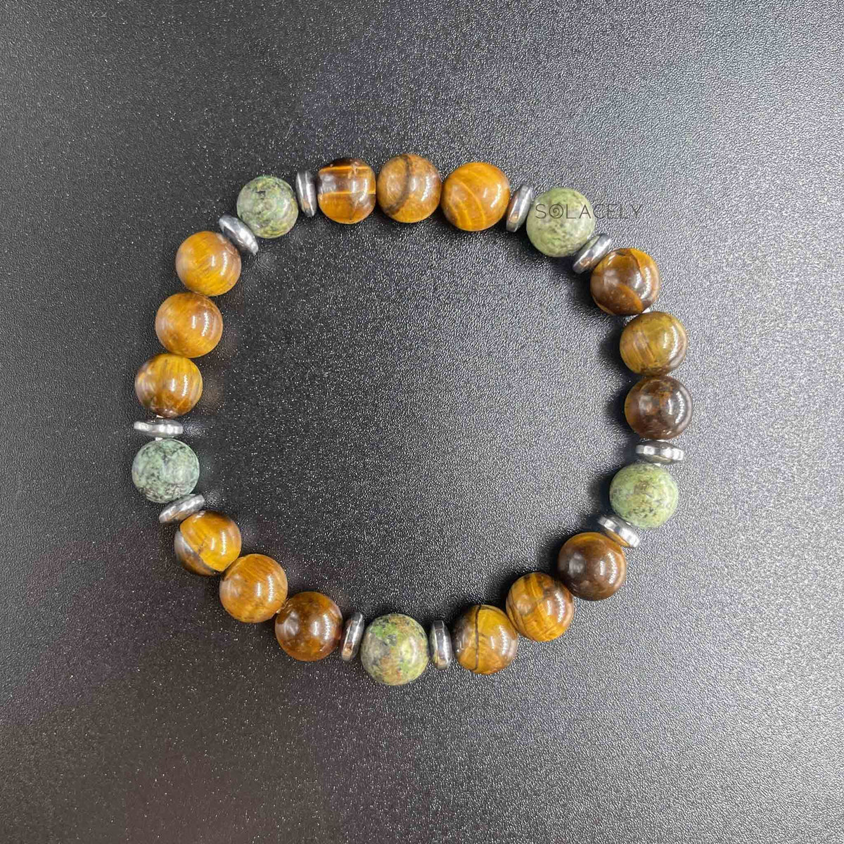 Tigers eye african turquoise stone bracelet