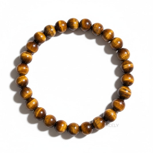 Tiger's Eye Faceted Crystal Bracelet - 6mm Beads