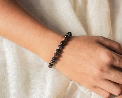 8mm triple stone protection bracelet