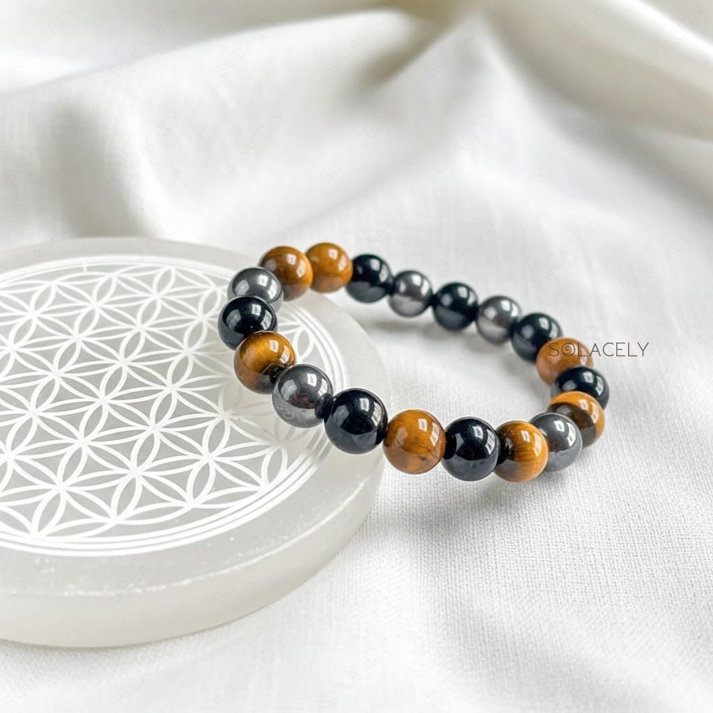 Crystal Bracelet with Selenite Charging Plate