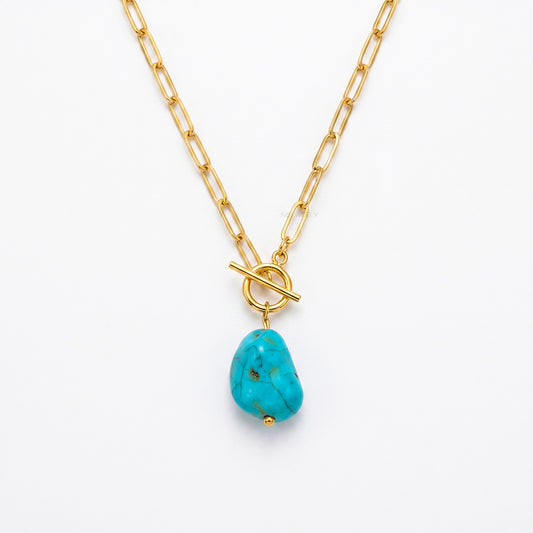 Turquoise healing crystal necklace
