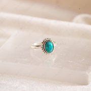 turquoise sterling silver oval band