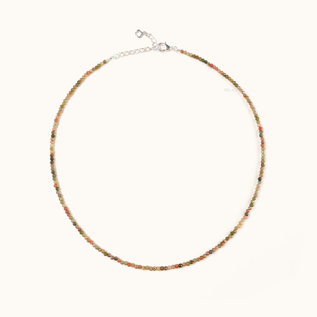 Unakite beaded necklace