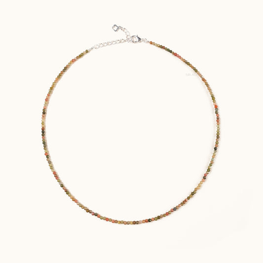 Unakite beaded necklace