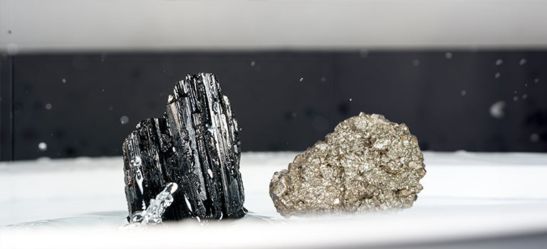 Black Tourmaline and Pyrite Cluster