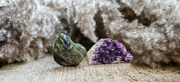 amethyst and labradorite combination