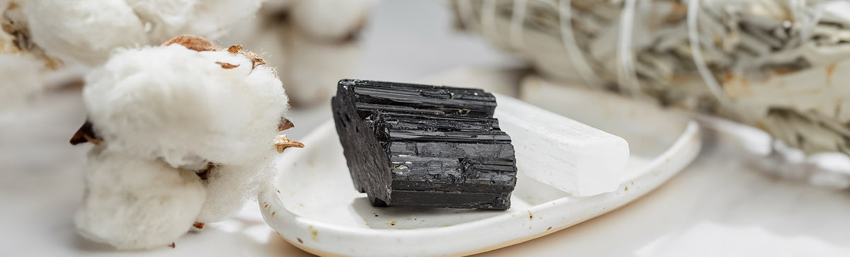black tourmaline crystal