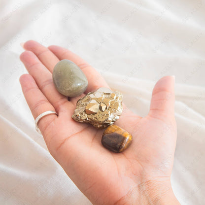 wealth and prosperity tumbled stone