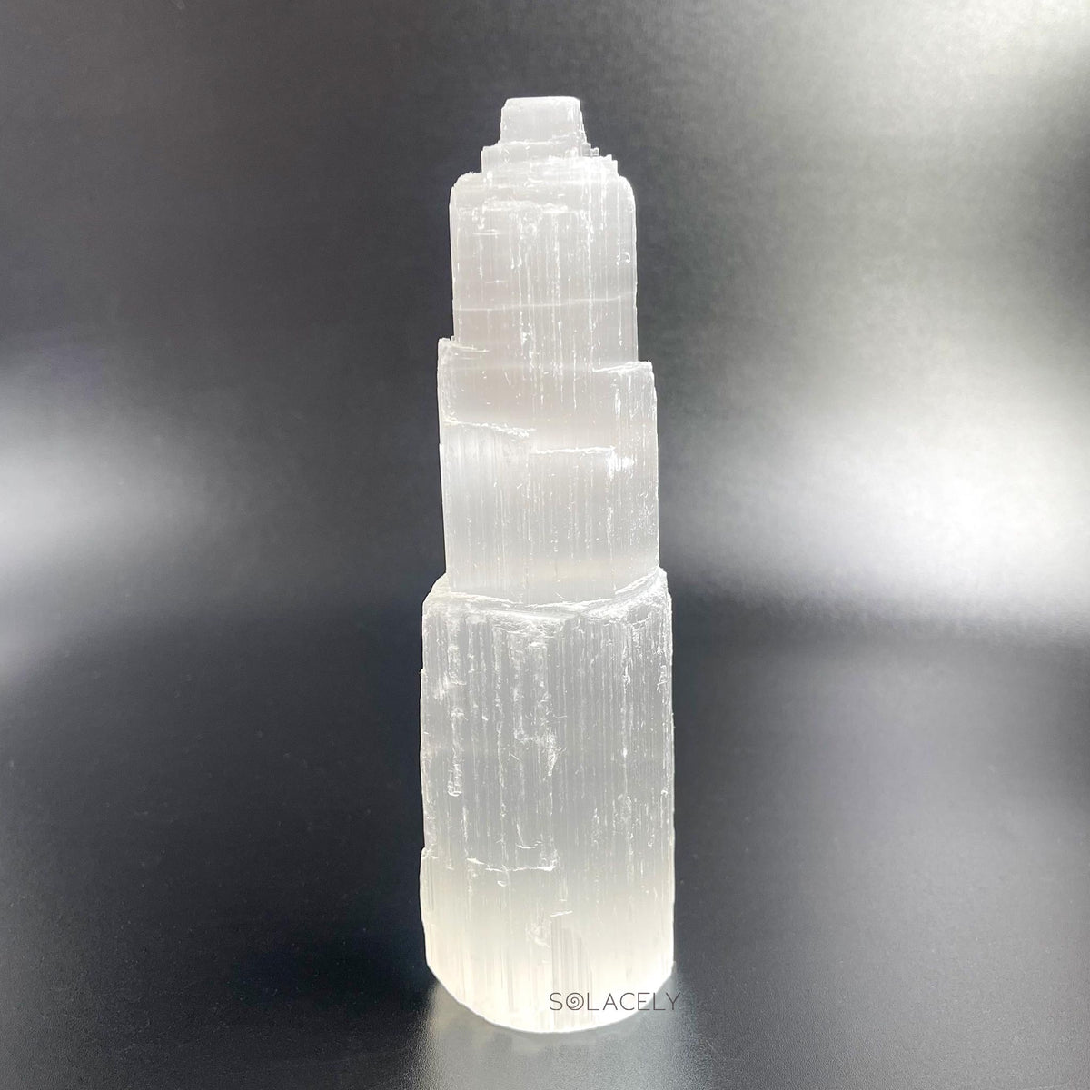 white selenite tower