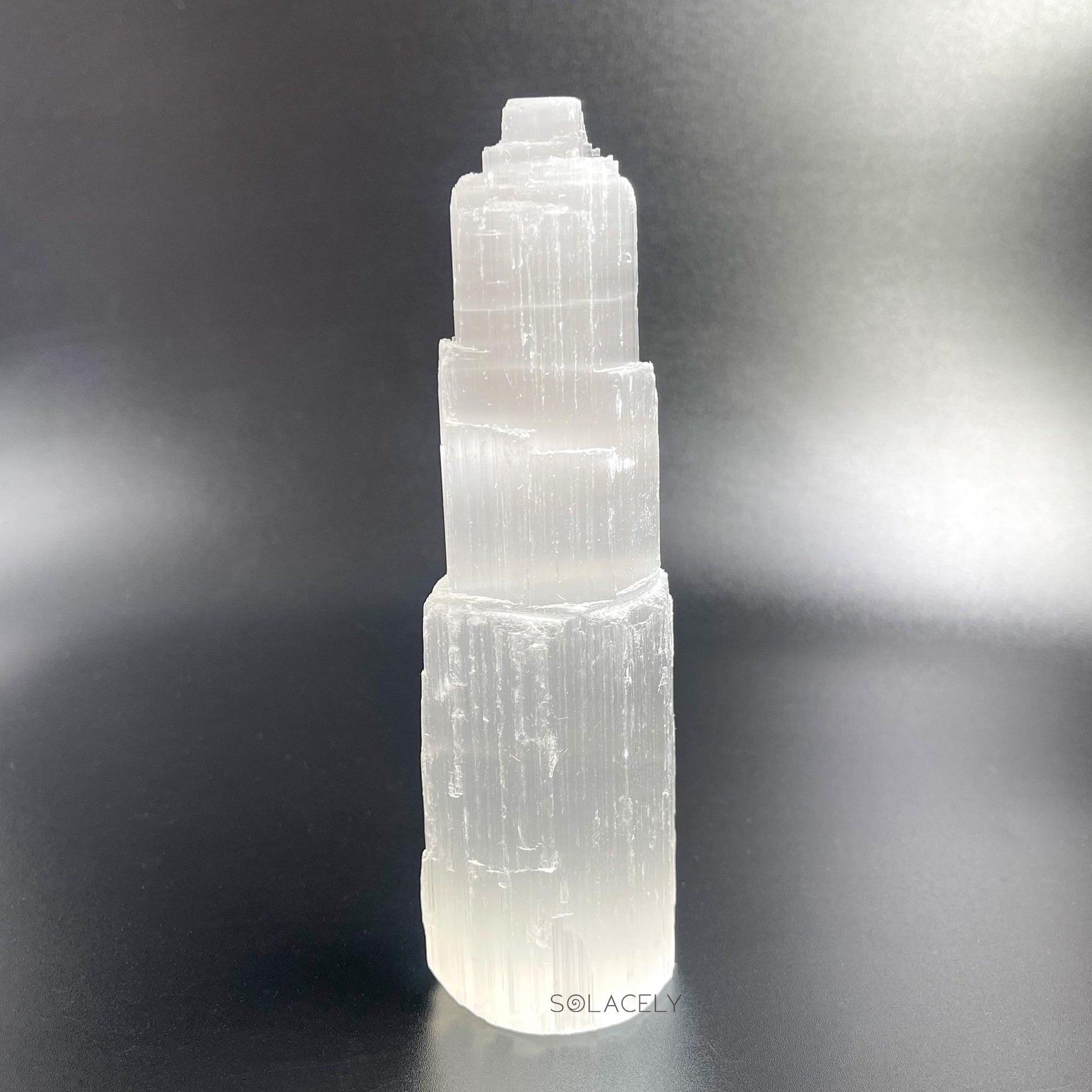 white selenite tower