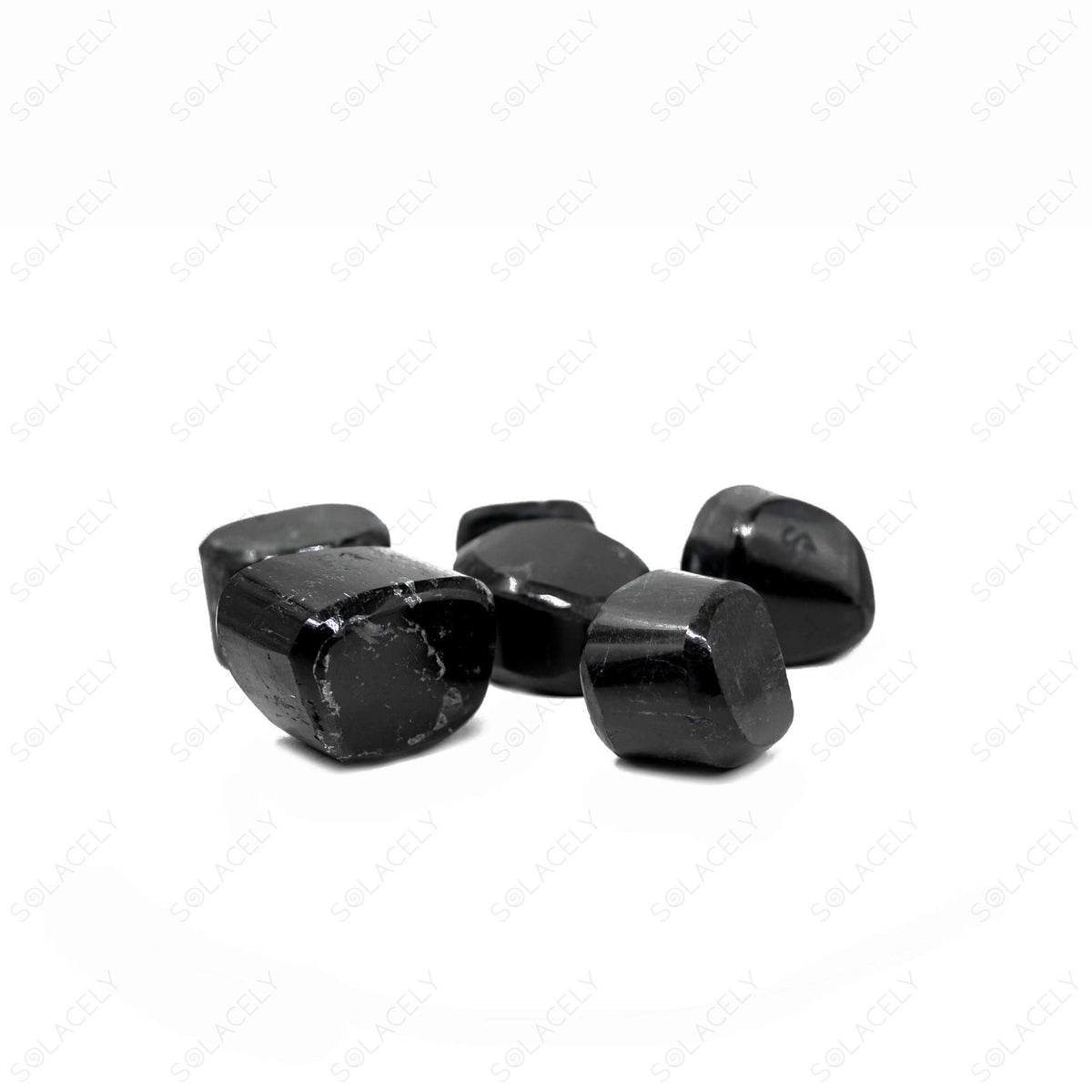 Black tourmaline crystal tumble stones