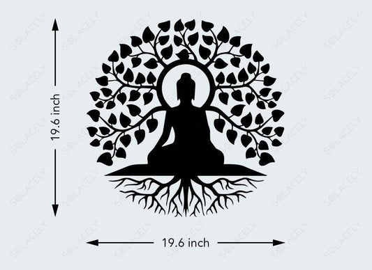 buddha tree wall art size chart
