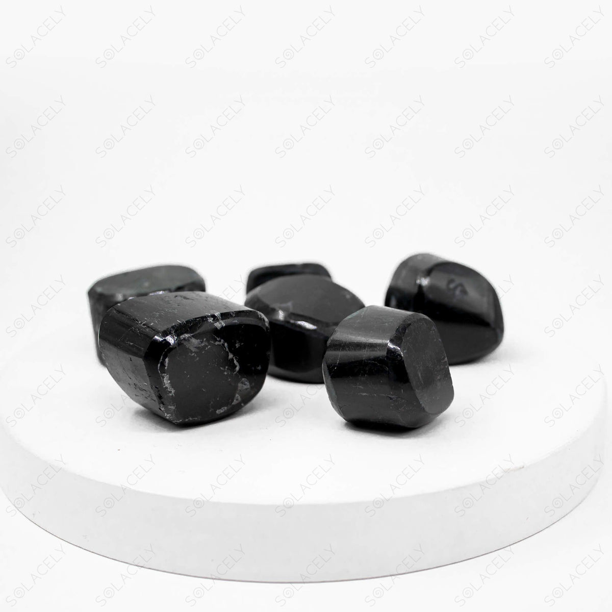 Natural black tourmaline tumble