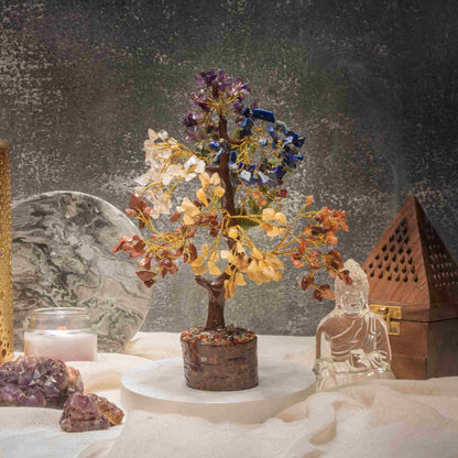 seven chakra crystal tree 300 beads large