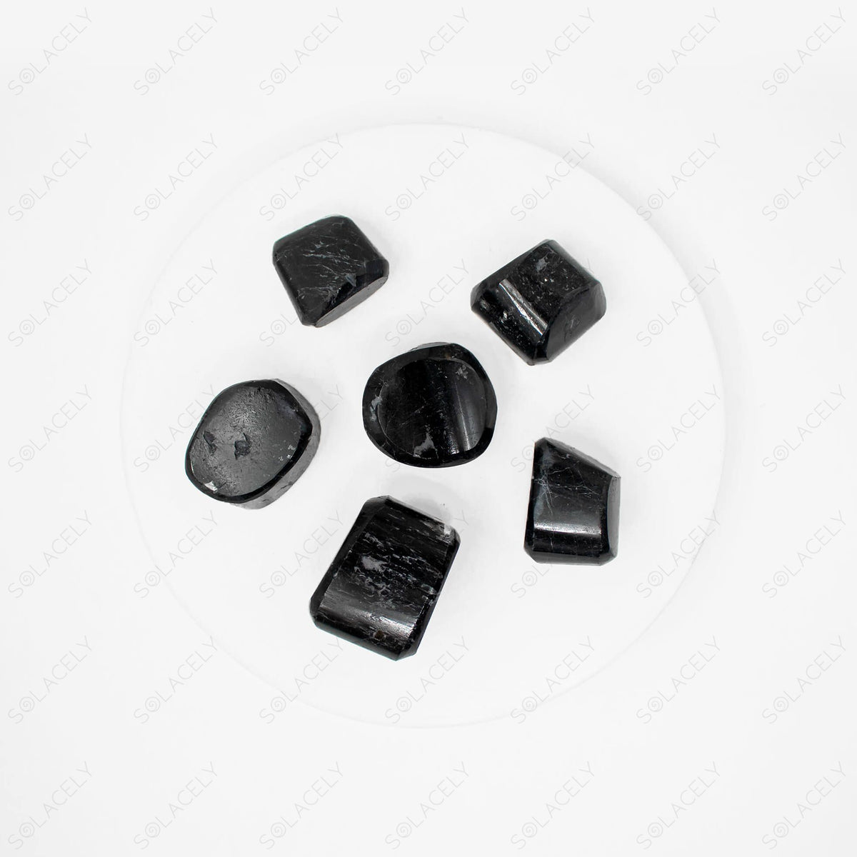 Spiritual black tourmaline stones