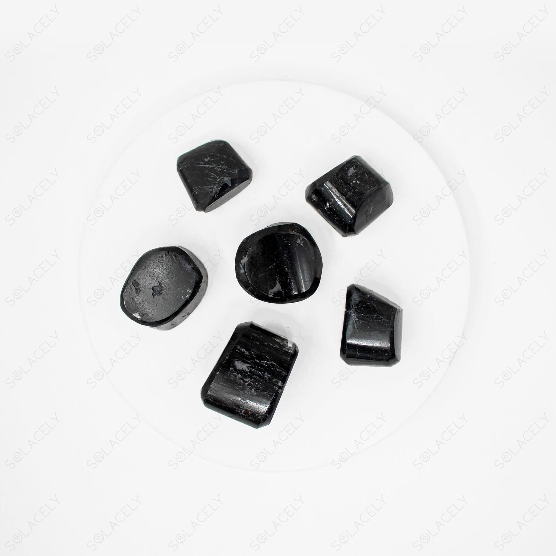 Spiritual black tourmaline stones